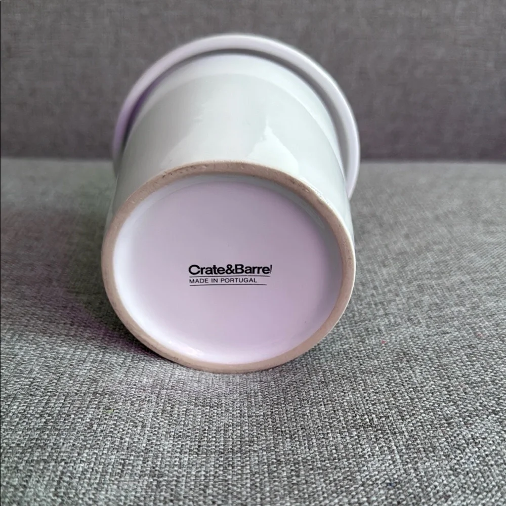 White Crate & Barrel Butter Bell Keeper